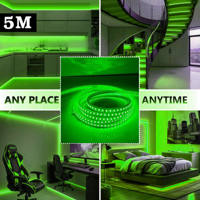 HexaGear 110 LEDs 5 m Green Steady Strip Rice Lights(Pack of 1)
