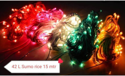 shreem 40 LEDs 15 m Multicolor Steady Bulb Rice Lights(Pack of 5)