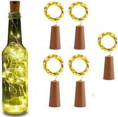 MAHI HOME DÉCOR 80 LEDs 78 m Yellow Steady Bell Rice Lights(Pack of 5)