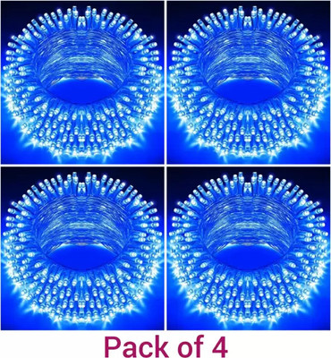 Leeway 50 LEDs 11 m Blue Steady Bulb Rice Lights(Pack of 4)