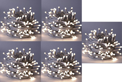 Errol 36 LEDs 11 m White Steady String Rice Lights(Pack of 5)