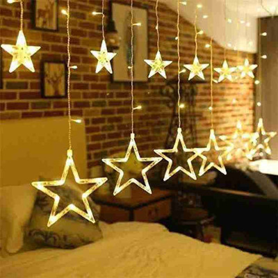 DAZZLE 138 LEDs 3.5 m Yellow Flickering Star Rice Lights(Pack of 1)