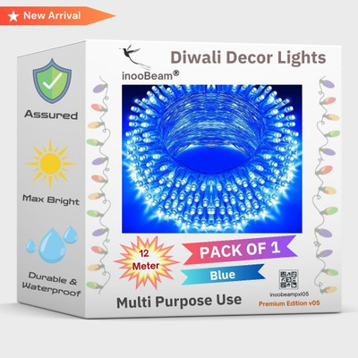 inooBeam 44 LEDs 12 m Blue Steady String Rice Lights(Pack of 1)