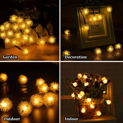 FIZZYTECH 25 LEDs 4 m Yellow Steady Ball Rice Lights(Pack of 1)