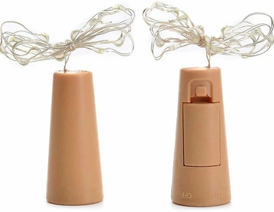 ASTRELLA 20 LEDs 1.98 m Yellow Steady String Rice Lights(Pack of 2)