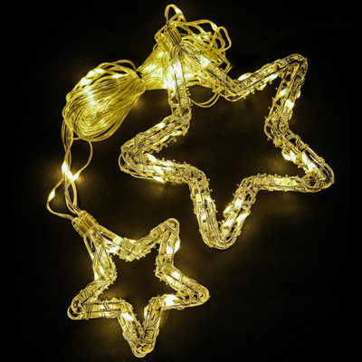 Lexton 130 LEDs 3 m Yellow Steady, Flickering Star Rice Lights(Pack of 1)