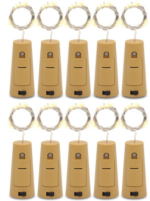 Tip 'n' Top 18 LEDs 1.98 m Yellow Steady Bottle Rice Lights(Pack of 5)