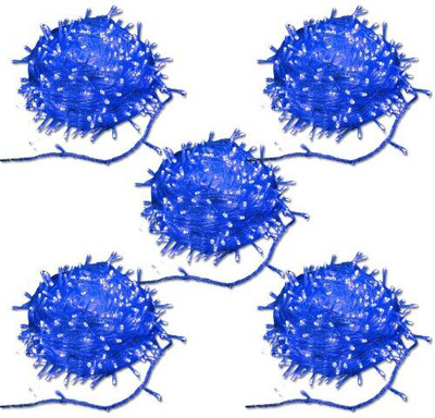 inooBeam 20 LEDs 5.01 m Blue Steady String Rice Lights(Pack of 5)