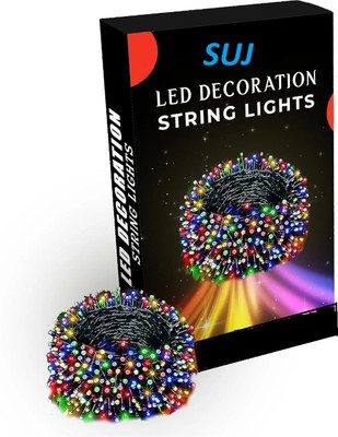 SUJ 62 LEDs 20 m Multicolor Color Changing, Flickering, Steady Bell Rice Lights(Pack of 1)
