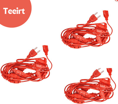 Teeirt 10 LEDs 2.5 m Red Steady String Rice Lights(Pack of 3)