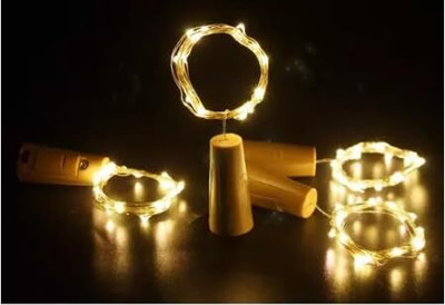 chocopop 20 LEDs 2 m Yellow Steady String Rice Lights(Pack of 8)