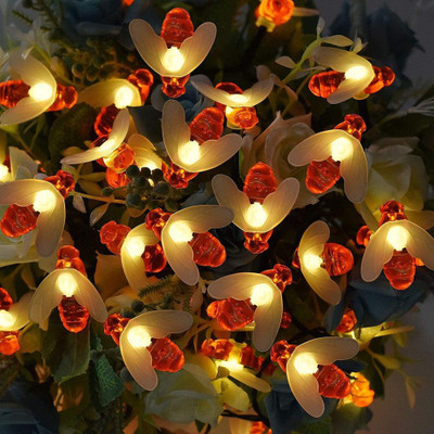 WunderVoX 16 LEDs 2.43 m Orange Steady String Rice Lights(Pack of 1)