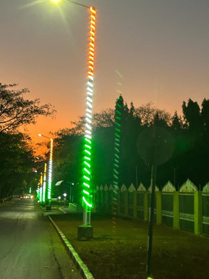WunderVoX 1800 LEDs 15 m Orange, White, Green Steady Strip Rice Lights(Pack of 1)