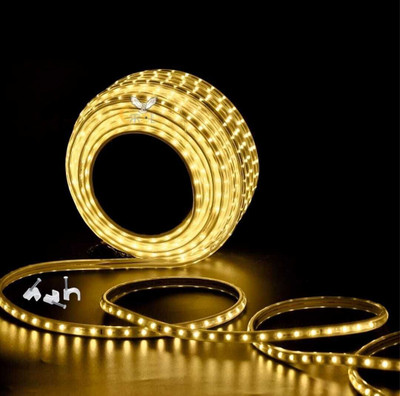 Huztlerr 6000 LEDs 50 m Yellow Steady Strip Rice Lights(Pack of 1)