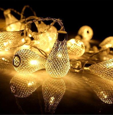 KUBER INDUSTRIES 14 LEDs 3.2 m Yellow Steady Lantern Rice Lights(Pack of 1)