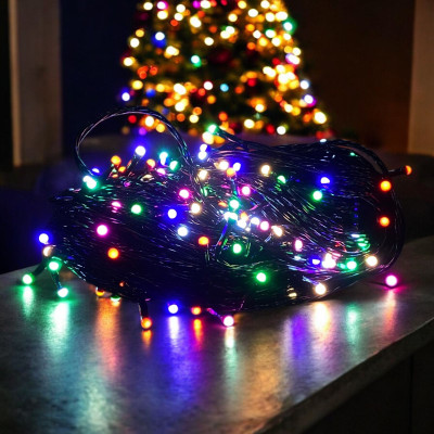 AgTrendz 100 LEDs 25 m Multicolor Flickering Bulb Rice Lights(Pack of 1)
