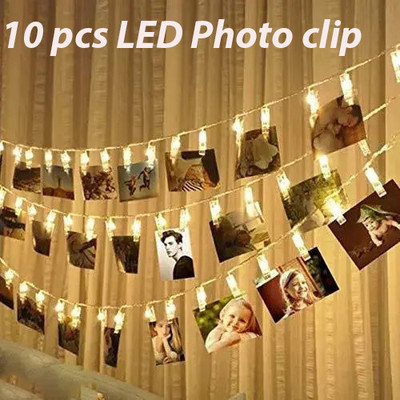 Sellon1 10 LEDs 2.8 m White Steady Clip Rice Lights(Pack of 1)