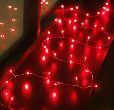 nini 46 LEDs 14.99 m Red Steady String Rice Lights(Pack of 1)