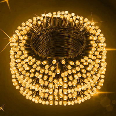 Zebrilla 40 LEDs 15 m Gold Flickering String Rice Lights(Pack of 1)