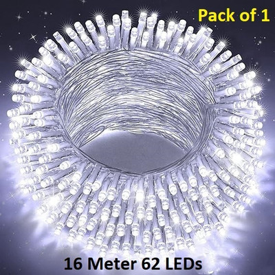 Trendx 52 LEDs 16 m White Steady String Rice Lights(Pack of 1)