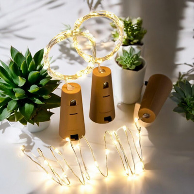 NISCO 20 LEDs 2.1 m Gold Steady Bulb Rice Lights(Pack of 1)