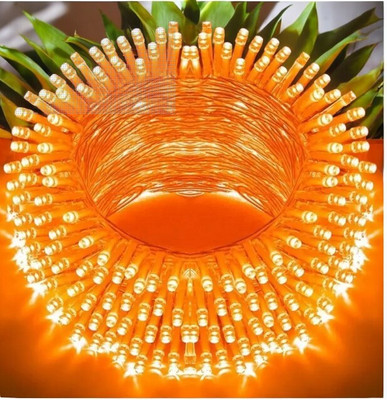 spark world 40 LEDs 11 m Orange Steady Bulb Rice Lights(Pack of 1)