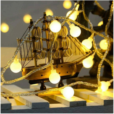 Anagh enterprises 14 LEDs 3.5 m Yellow Steady Ball Rice Lights(Pack of 1)
