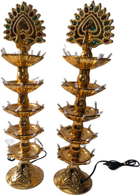 Shailaja Enterprises 35 LEDs 1 m Gold Steady Bulb Rice Lights(Pack of 2)