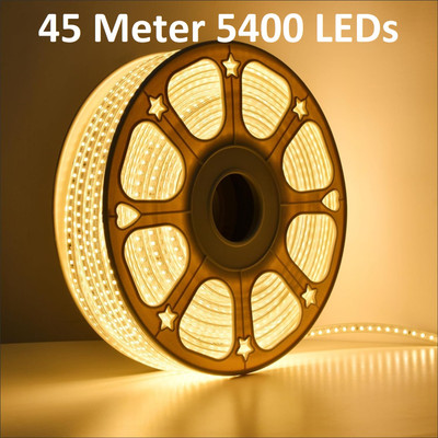 Trendx 5400 LEDs 45 m Yellow Steady Strip Rice Lights(Pack of 1)