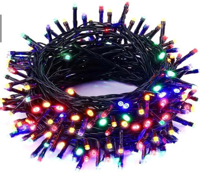 pompeo 80 LEDs 15 m Multicolor Flickering Bulb Rice Lights(Pack of 1)
