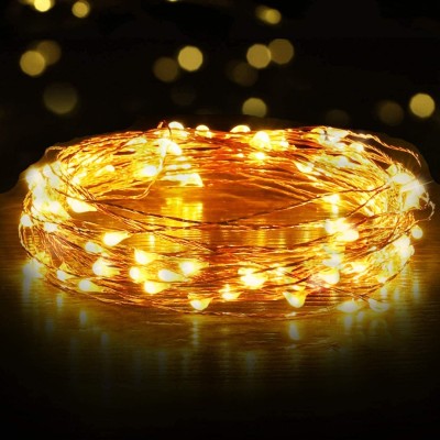 Atipriya 50 LEDs 5 m Yellow Steady Water Drop Rice Lights(Pack of 1)