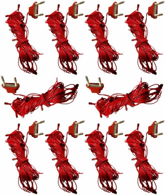 Local Charm 500 LEDs 8 m Red Steady String Rice Lights(Pack of 10)
