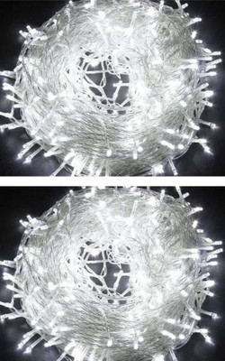 LightFlow 40 LEDs 10 m White Steady Bulb Rice Lights(Pack of 2)