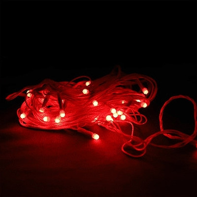 WBD 40 LEDs 9 m Red Steady Bulb Rice Lights(Pack of 1)