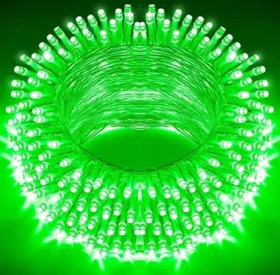Perikam 56 LEDs 16 m Green Steady String Rice Lights(Pack of 1)