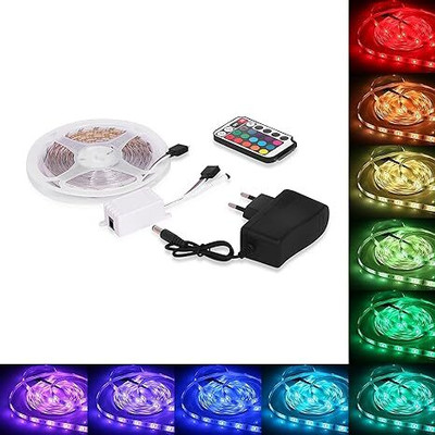 StrawHat 180 LEDs 4 m Multicolor Color Changing, Flickering, Steady Strip Rice Lights(Pack of 1)