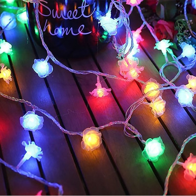 NISCO 40 LEDs 4 m Multicolor Steady Flower Rice Lights(Pack of 1)
