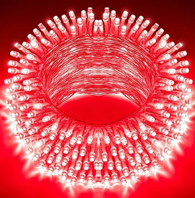 spark world 40 LEDs 11 m Red Steady Bulb Rice Lights(Pack of 1)