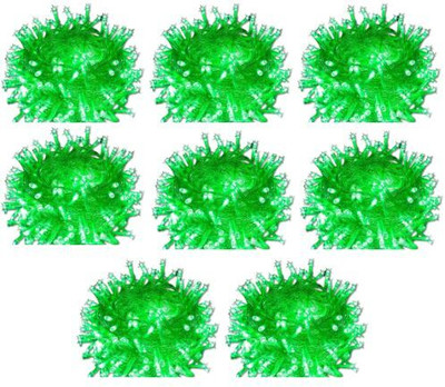 inooBeam 30 LEDs 7.01 m Green Steady String Rice Lights(Pack of 8)