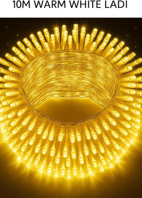 spark world 22 LEDs 6.5 m Yellow Steady Bulb Rice Lights(Pack of 1)