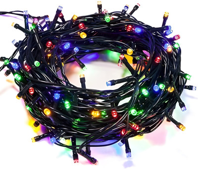 Kingdom 90 LEDs 21.5 m Multicolor Flickering String Rice Lights(Pack of 1)