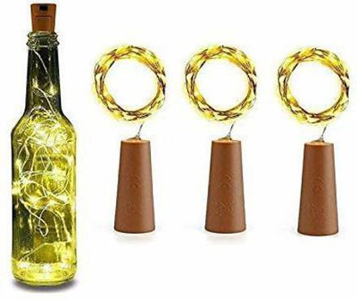 TinyGifts 20 LEDs 2.01 m Yellow Steady String Rice Lights(Pack of 3)