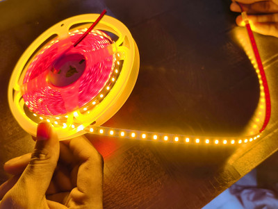 NORTIXON 120 LEDs 5 m Yellow Steady Strip Rice Lights(Pack of 1)
