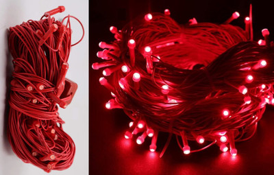 Saffron Ardor 40 LEDs 15 m Red Steady String Rice Lights(Pack of 1)