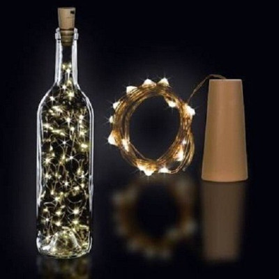 TriqZart 20 LEDs 1.98 m Yellow Steady Bottle Rice Lights(Pack of 1)