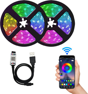 DEVYMIMPEX 100 LEDs 5 m Multicolor Color Changing Strip Rice Lights(Pack of 2)