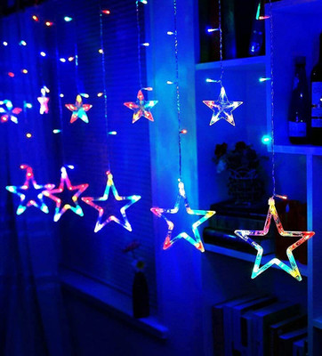 AP Source 138 LEDs 2.84 m Multicolor Steady, Flickering Star Rice Lights(Pack of 1)