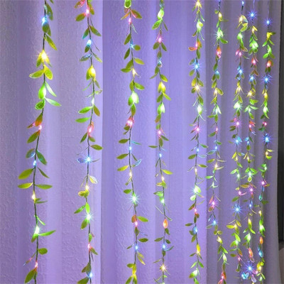 spark world 200 LEDs 3 m Multicolor Flickering, Steady Leaf Rice Lights(Pack of 1)