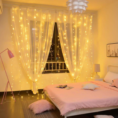 Any lights 40 LEDs 12 m Yellow Steady String Rice Lights(Pack of 2)