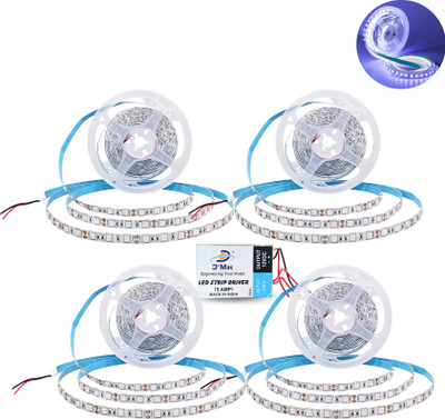D'Mak 4 LEDs 5 m Blue Flickering Bulb Rice Lights(Pack of 4)